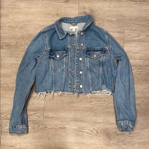 Topshop Cropped Denim Jacket